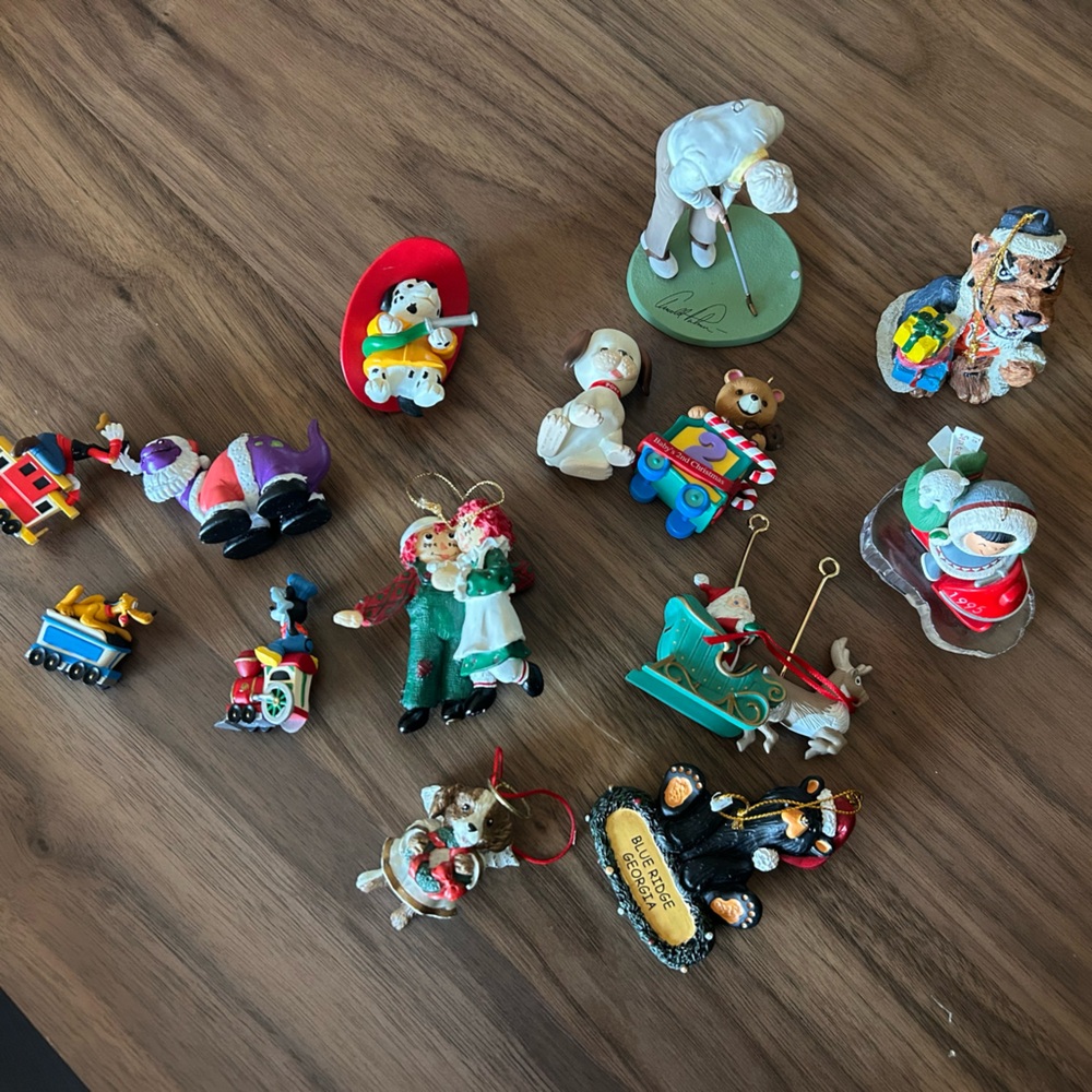 Large Assortment of Vintage Christmas Ornaments Hallmark Poky Mickey Disney